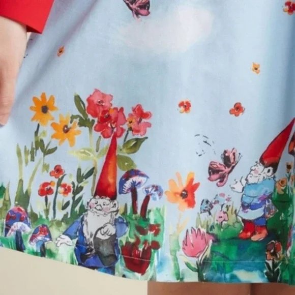 Modcloth Gnomes A Line Skirt RARE NEW - Picture 6 of 8